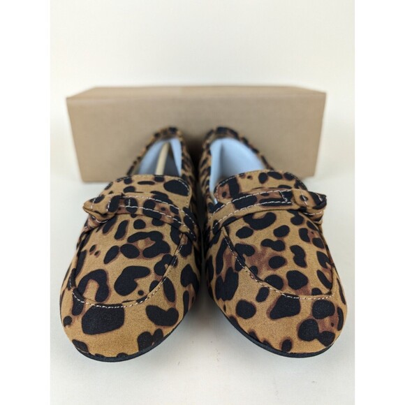Journee Collection Marci Leopard Loafers Flats Womens 9 Wide Brown Shoes NWB - Picture 7 of 14